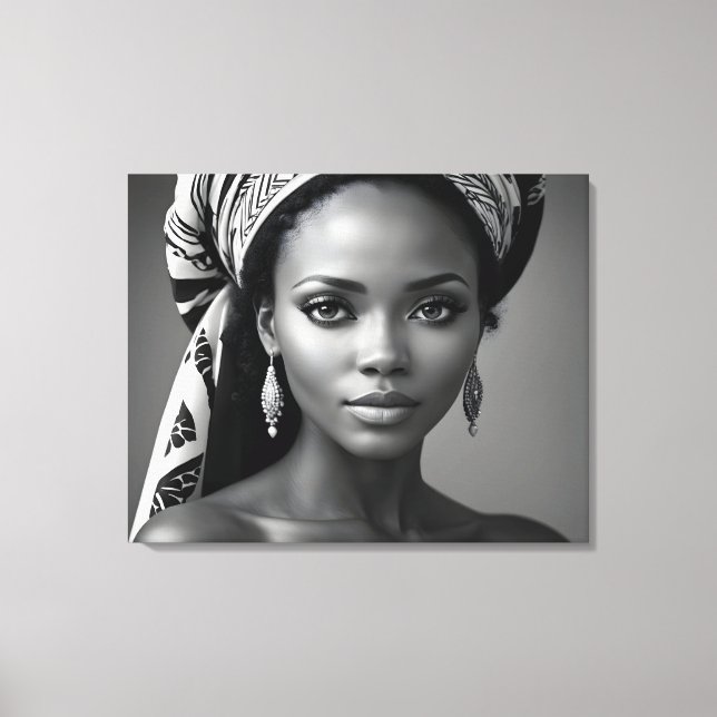Beautiful African woman Canvas Print (Front)