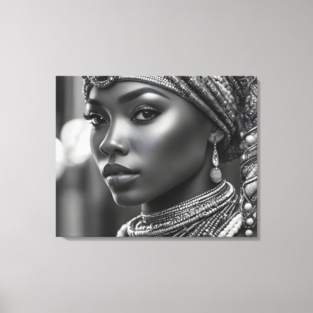 Beautiful African woman Canvas Print (Front)