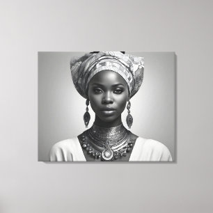 Beautiful African woman Canvas Print