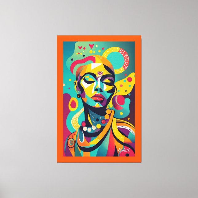 Beautiful African Woman Canvas Print (Front)