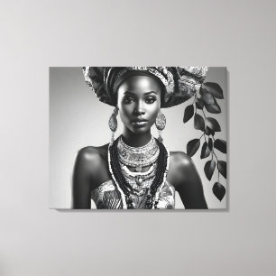 Beautiful African woman Canvas Print