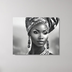 Beautiful African woman Canvas Print