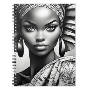 Beautiful African woman Notebook