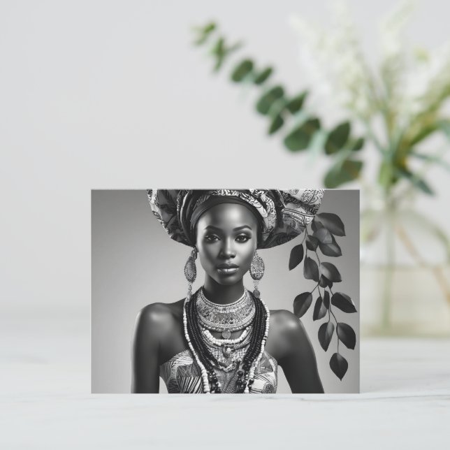 Beautiful African woman Postcard (Standing Front)