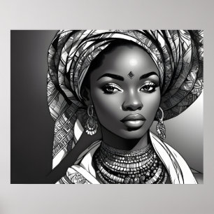 Beautiful African woman Poster