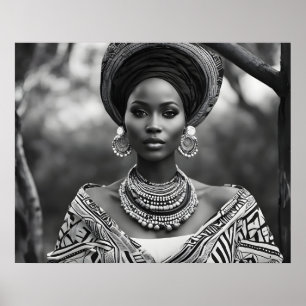 Beautiful African woman Poster