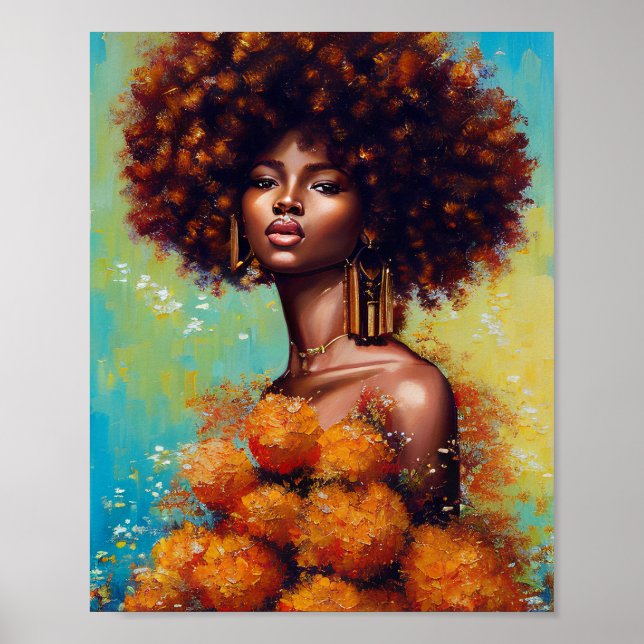 Beautiful African Woman Poster (Front)