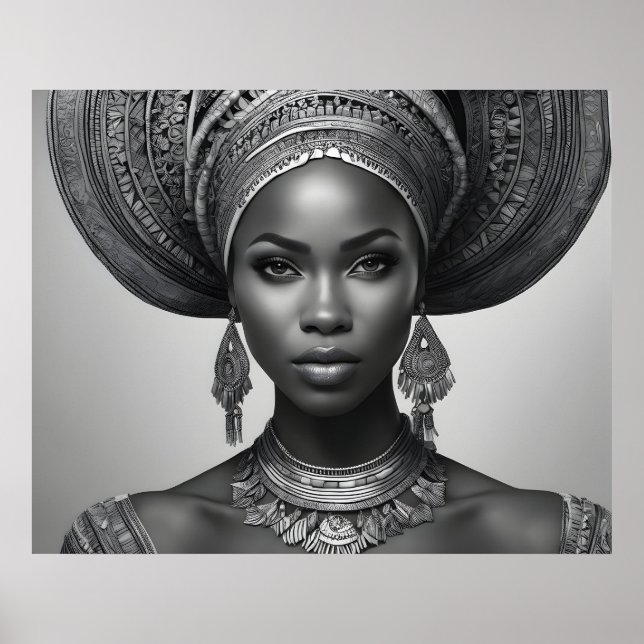 Beautiful African woman Poster (Front)