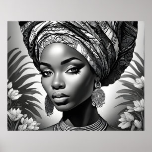 Beautiful African woman Poster