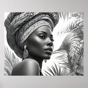Beautiful African woman Poster