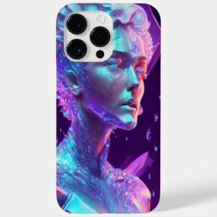 Beautiful Ai Art Pretty Icy Glass like Woman Case-Mate iPhone 14 Pro Max Case