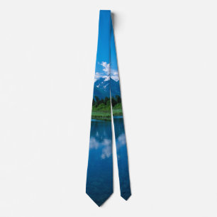 Beautiful Alaska Mountains Landscape Scene Tie
