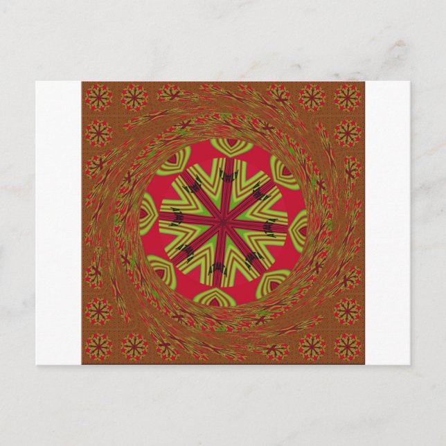 Beautiful Amazing Africa can Traditional Design Postcard (Front)