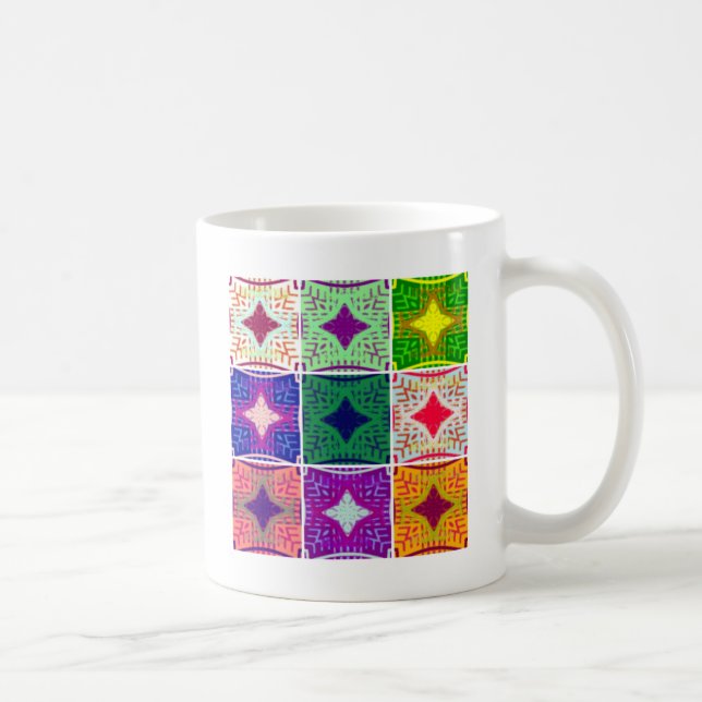 Beautiful Amazing African Chequered  Print pattern Coffee Mug (Right)