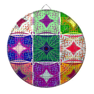 Beautiful Amazing African Chequered Print pattern Dartboard