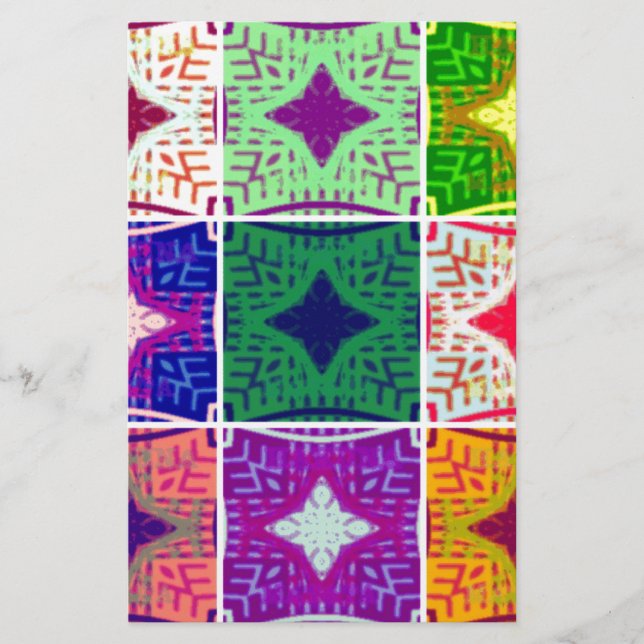 Beautiful Amazing African Chequered  Print pattern Stationery (Front)