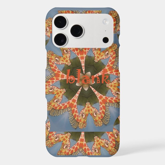 Beautiful amazing African colourful Giraffe blank (Back)