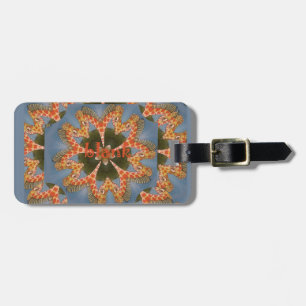 Beautiful amazing African colourful Giraffe blank Luggage Tag