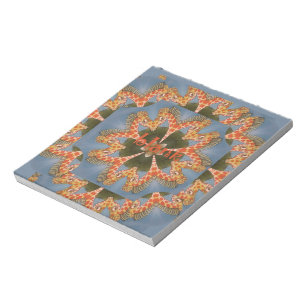 Beautiful amazing African colourful Giraffe blank Notepad