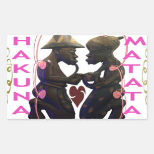 Beautiful  Amazing African Couple: A Romantic Art Sticker