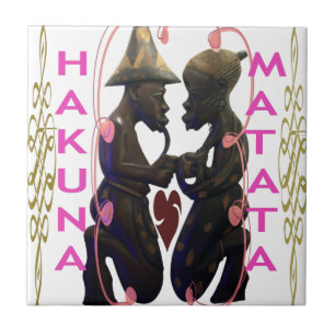 Beautiful Amazing African Couple: A Romantic Art Tile