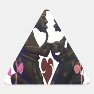 Beautiful  Amazing African Couple: A Romantic Art Triangle Sticker