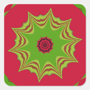 Beautiful amazing African ethnic tribal red Art Square Sticker