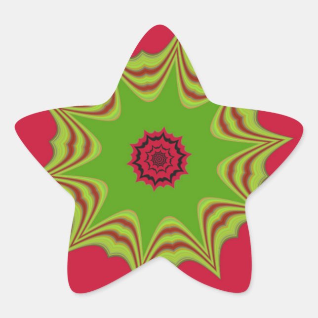 Beautiful amazing  African ethnic tribal red  Art Star Sticker (Front)