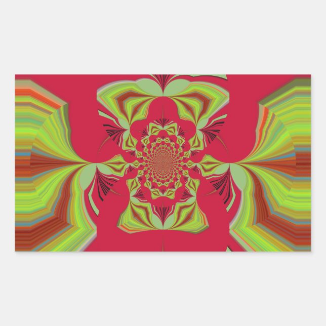 Beautiful Amazing African Red yellow Motif Pattern Sticker (Front)