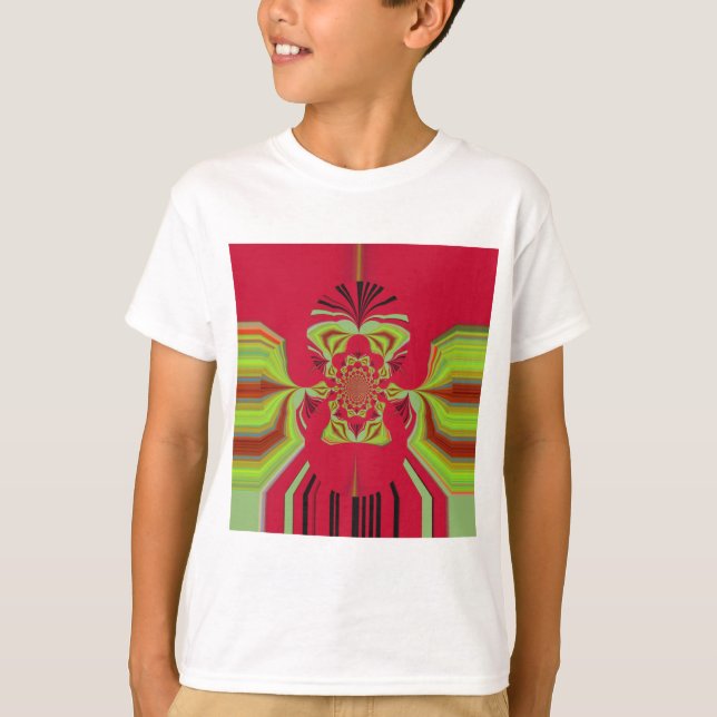 Beautiful Amazing African Red yellow Motif Pattern T-Shirt (Front)