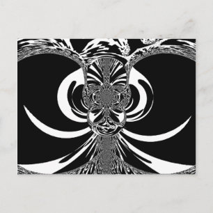  Beautiful amazing African white black Print art Postcard