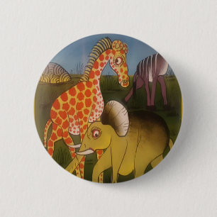 Beautiful Amazing African wild animal safari colou 2 Inch Round Button