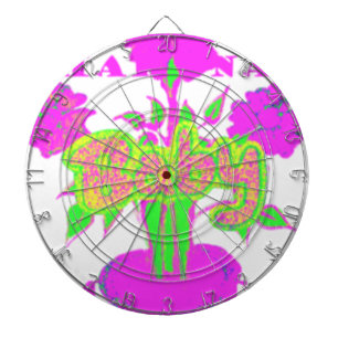 Beautiful Amazing Baby Pink Inspirational Floral Dartboard