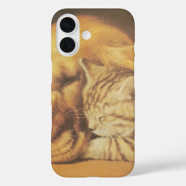 Beautiful Amazing Cat and Dog Cuddling Art Print Case-Mate iPhone Case (Back)