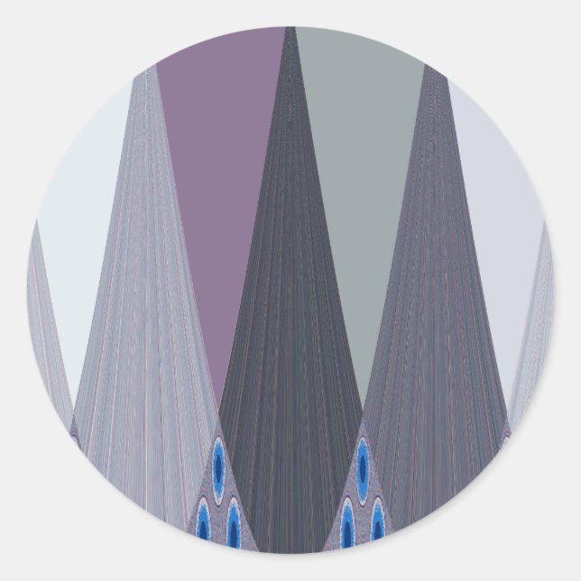 Beautiful Amazing Chevron Design Art Print Classic Round Sticker (Front)