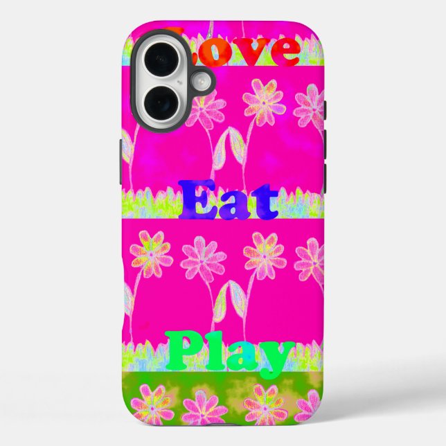 Beautiful amazing colourful Flora text quote desig Case-Mate iPhone Case (Back)
