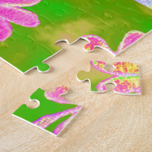 Beautiful amazing colourful Flora text quote desig Jigsaw Puzzle