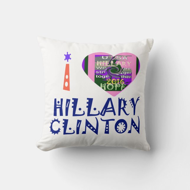 Beautiful amazing colourful lovely vote for Hillar Throw Pillow (Front)
