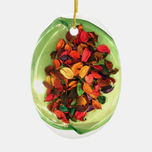 Beautiful amazing colourful rose design ceramic ornament