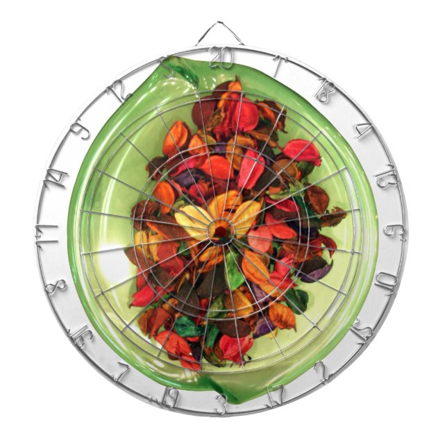 Beautiful amazing colourful rose design dartboard (Front)