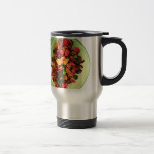 Beautiful amazing colourful rose design travel mug
