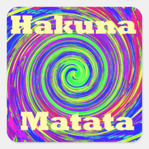 Beautiful Amazing Colourful  Whirl Vector Geometri Square Sticker