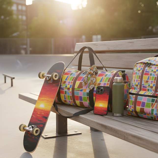 Beautiful Amazing Cool Happy Earth Colours Collage Duffle Bag (The Creative Nomad: Fuel your journey with Earth Colors and high-vibe adventure gear. #LiveInColor)