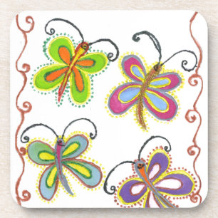 Beautiful amazing Cute Butterfly Art: Perfect Gift Coaster