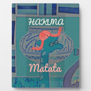 Beautiful amazing cute girly funny giraffe graphic plaque