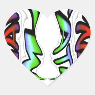 Beautiful Amazing Design Have a Nice Day Colourful Heart Sticker