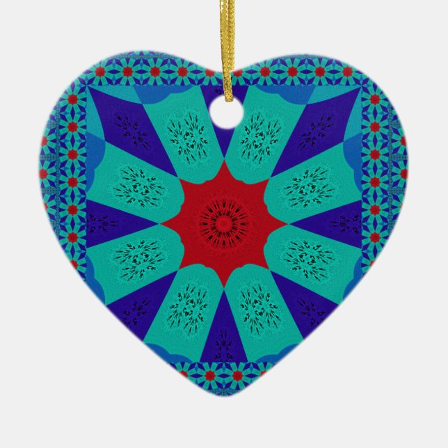 Beautiful Amazing Egyptian  Feminine Design Colour Ceramic Ornament (Front)