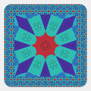 Beautiful Amazing Egyptian  Feminine Design Colour Square Sticker