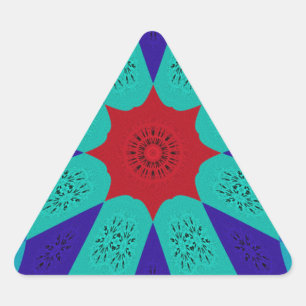Beautiful Amazing Egyptian Feminine Design Colour Triangle Sticker
