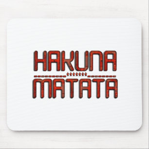 Beautiful Amazing Embossed Red Hakuna Matata Text Mouse Pad